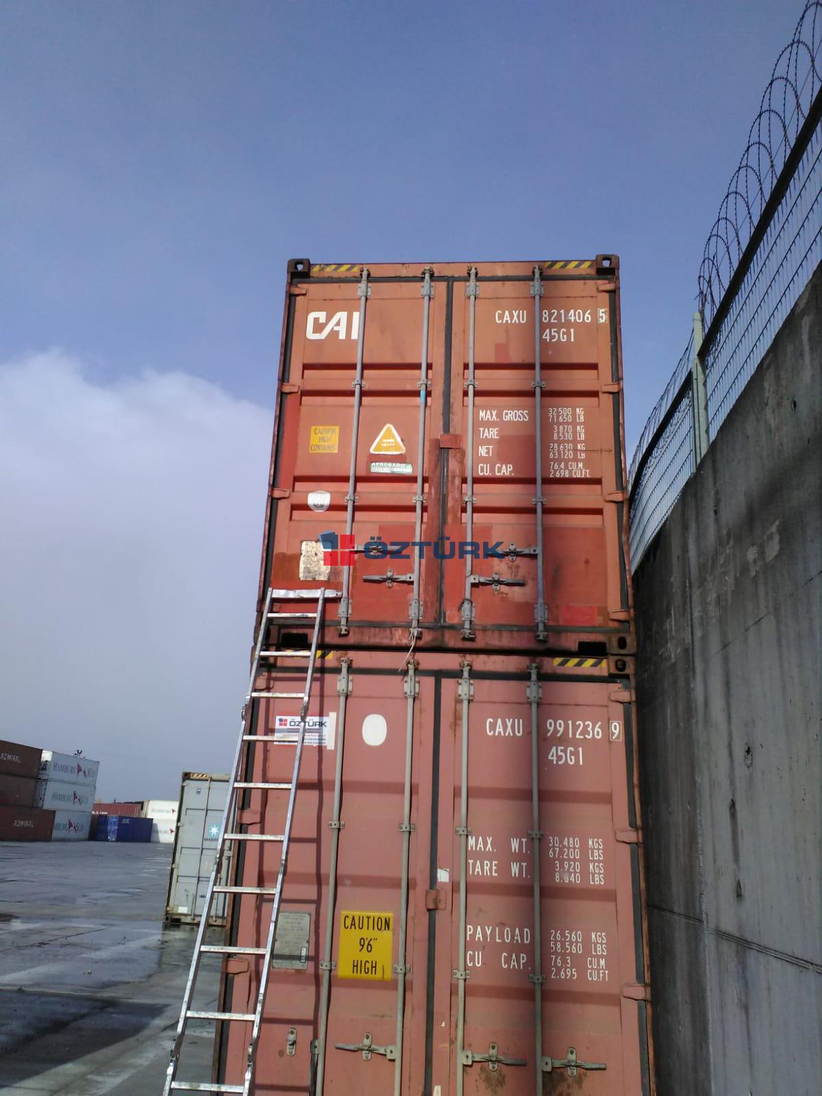 Hadmky blgesi 40 HC konteyner, 2.el 40 HC konteynerler