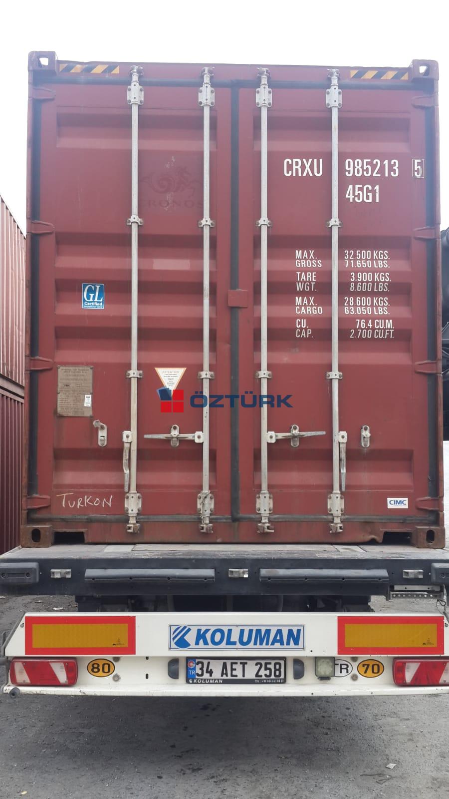 Ýhracat konteyner 40HC Hadýmköy ve Gebze depo